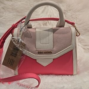 Steve Madden Pink and Cream Women's Bag